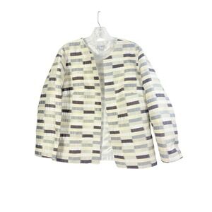 Women's Grace Chuang Multicolor Neutral Geometric Jacket‎ Metallic Accents XS
